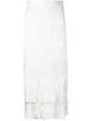 Tatuna Nikolaishvili Flared Hem Pencil Skirt - White