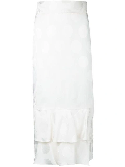 Tatuna Nikolaishvili Flared Hem Pencil Skirt - White In White