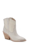 Dolce Vita Nashe Womens Leather Two Tone Cowboy, Western Boots In Ivory