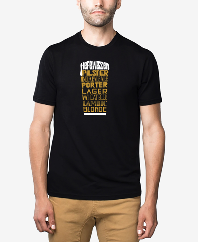 La Pop Art Men's Premium Blend Word Art Styles Of Beer T-shirt In Black