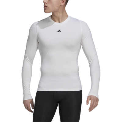 Adidas Originals Men's Techfit Performance Training Long-sleeve T-shirt In White