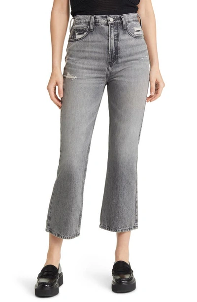 Frame Le High N Tight Distressed High-rise Straight-leg Jeans In Everwood