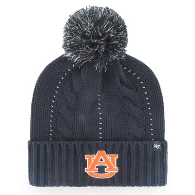 47 ' Navy Auburn Tigers Bauble Cuffed Knit Hat With Pom