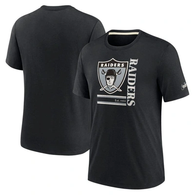 Nike Black Las Vegas Raiders Wordmark Logo Tri-blend T-shirt