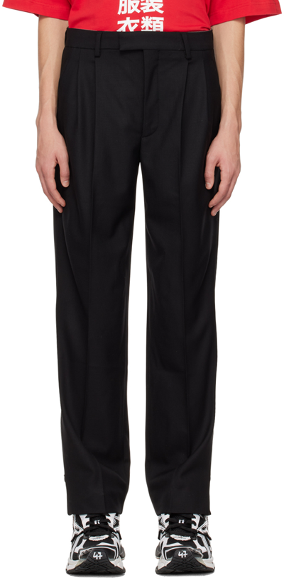 Vtmnts Stretch Wool Trousers In Black