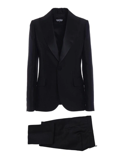 Dsquared2 Straight Fit Suit In Black