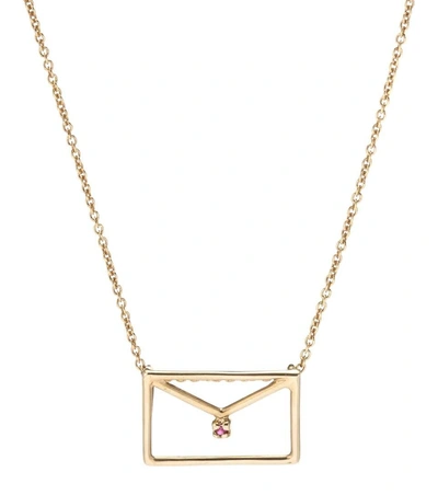 Aliita Carta 9kt Yellow Gold Necklace With Ruby