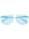 Gucci Gg0262s Blue Aviator Sunglasses