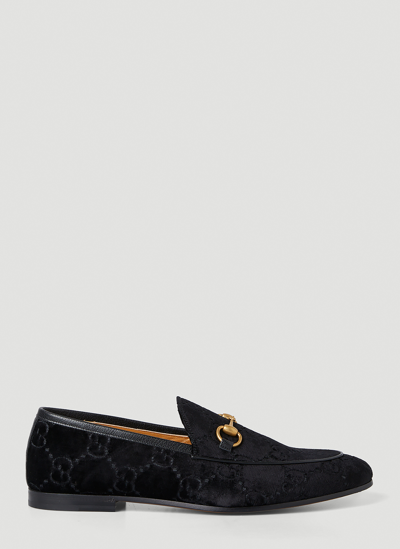 Gucci Jordaan Gg Loafers In Black