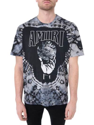 Amiri Crystal Ball-print Tie-dyed Cotton-jersey T-shirt In Black