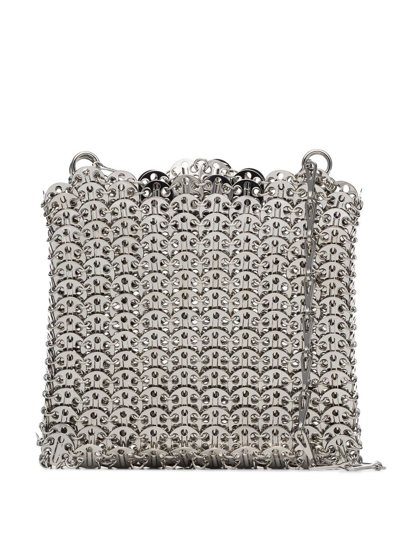 Paco Rabanne 1969 Metallic Disc Shoulder Bag In Silver