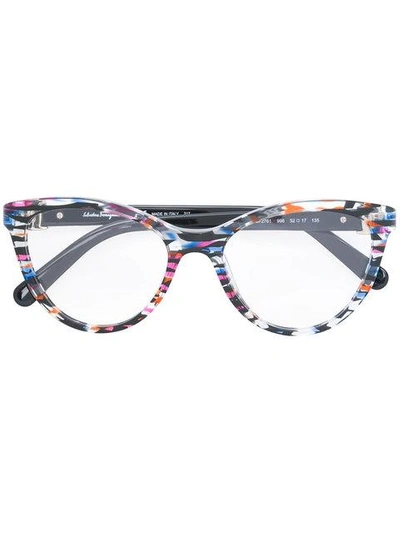 Ferragamo Salvatore  Eyewear Cat Eye-frame Optical Glasses - Multicolour