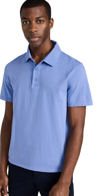 Vince Regular Fit Garment Dyed Cotton Polo Shirt In Washed Periwinkle
