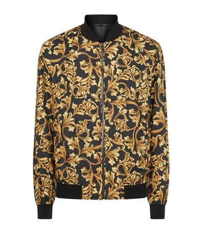 Versace Baroque Print Bomber Jacket | ModeSens