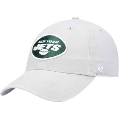47 ' Gray New York Jets Clean Up Adjustable Hat