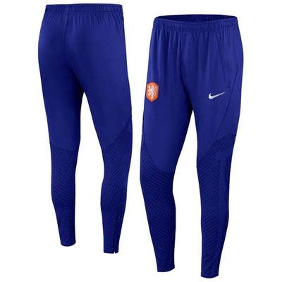 Nike Navy Netherlands National Team Strike Performace Track Trousers In Blue