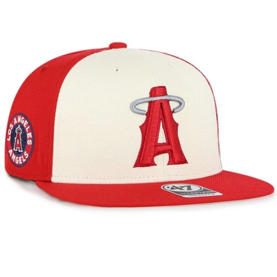47 ' Red Los Angeles Angels 2021 City Connect Captain Snapback Hat