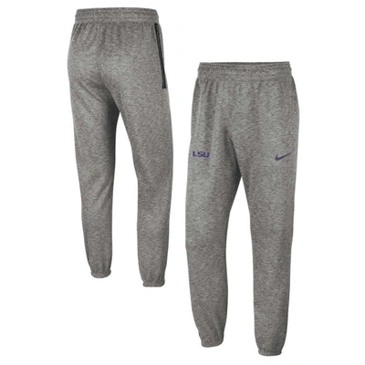 Nike Heather Gray Lsu Tigers Team Logo Spotlight Performance Pants In Grey