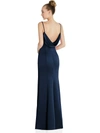 After Six Draped Cowl-back Princess Line Dress In Midnight