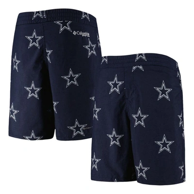 Columbia Kids' Youth  Navy Dallas Cowboys Backcast Star Omni-shade Allover Print Shorts
