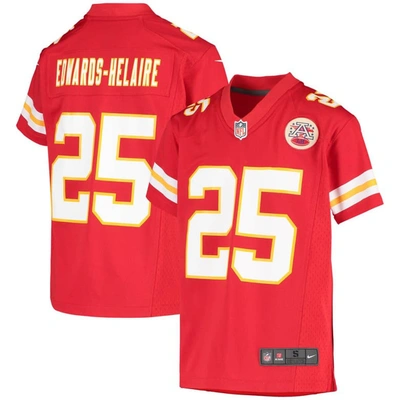 Nike Kids' Youth  Clyde Edwards-helaire Red Kansas City Chiefs Team Game Jersey
