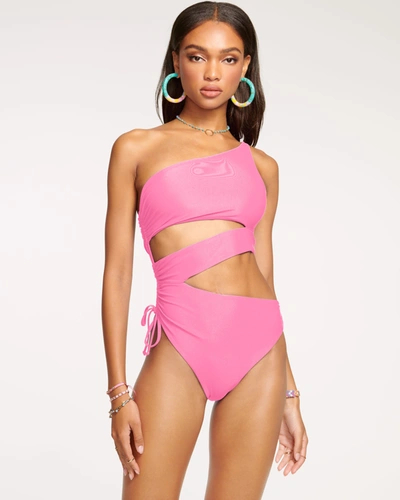 Ramy Brook Kezia Cutout One Piece Swimsuit In Deep Rose
