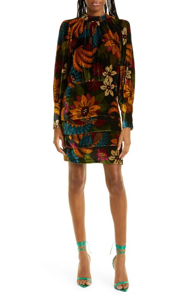 Farm Rio Macaw Ballet Mini Dress In Macaw Ballet Black | ModeSens