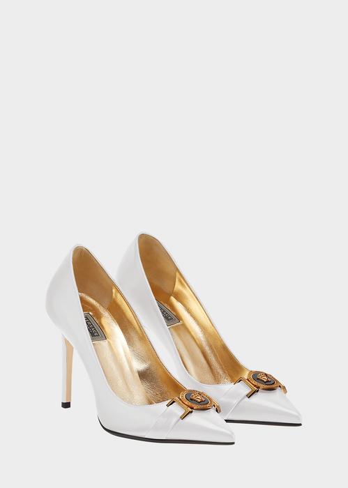 versace white pumps