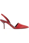 Diane Von Furstenberg Mortelle Leather Slingback Pumps In Red