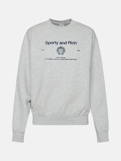 Sporty And Rich Cotton Sweatshirt In Grey