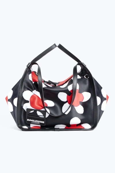 Marc Jacobs Floral Print Sport Tote In Red Multi/silver