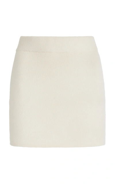 Aexae Women's Cashmere Mini Skirt In Ivory