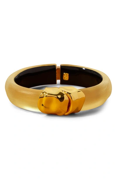 Alexis Bittar Molten Hinge Bracelet In 14k Gold Plated In Gold