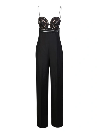 Stella Mccartney Flared Jumpsuit In Broderie Anglaise Lace In New