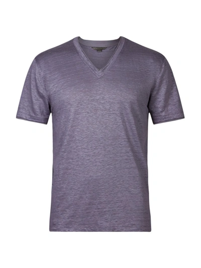 John Varvatos Men's Wooster Slim-fit Linen V-neck T-shirt In Dry Lavender