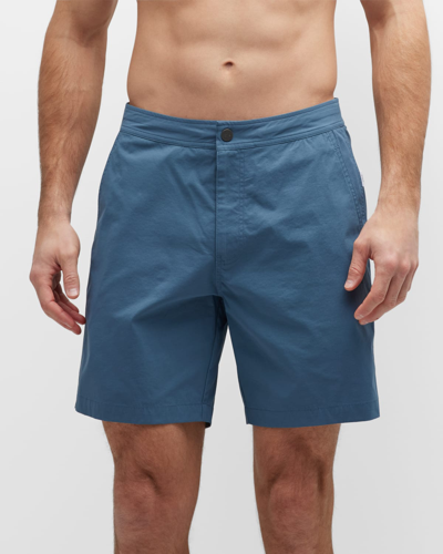 Onia Men's Calder 7.5-inch Swim Shorts In Deep Water Blue