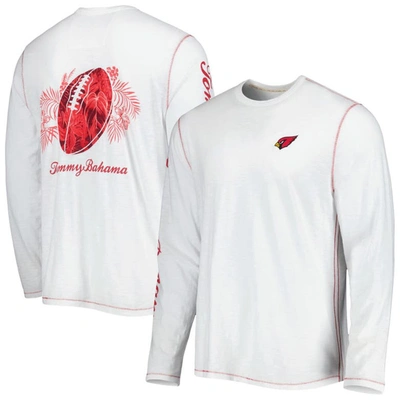 Tommy Bahama White Arizona Cardinals Laces Out Billboard Long Sleeve T-shirt