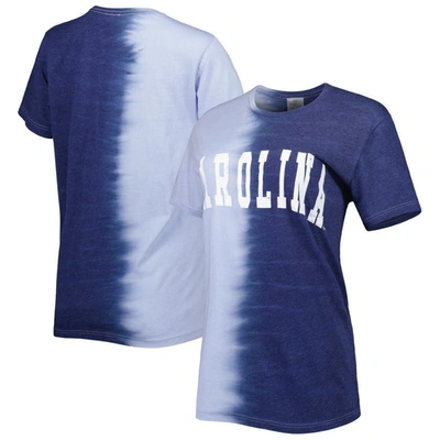 Gameday Couture Navy North Carolina Tar Heels Find Your Groove Split-dye T-shirt