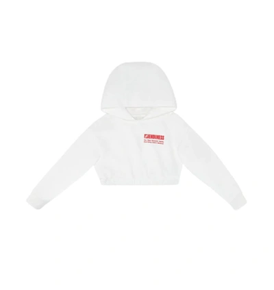 Fendi Kids' Logo Sweatshirt In White