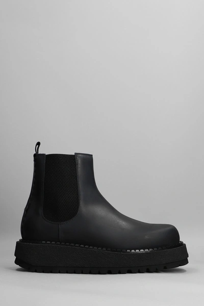 The Antipode Abra Low Heels Ankle Boots In Black Leather