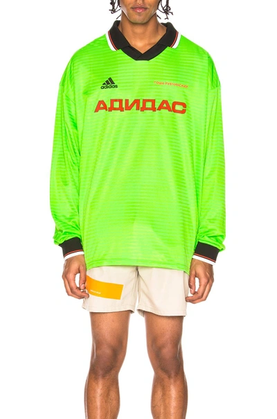 Gosha Rubchinskiy X Adidas Long Sleeve Top In Green In Green