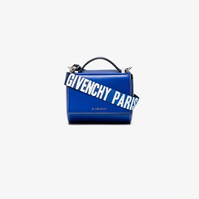 Givenchy Pandora Box Mini Leather Shoulder Bag In Blue
