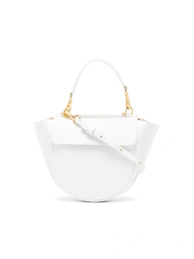 Wandler Hortensia Mini Leather Shoulder Bag In White