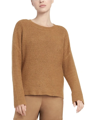 Alice And Olivia Alice + Olivia Roma Boucle Pod Shaped Wool-blend Pullover In Brown