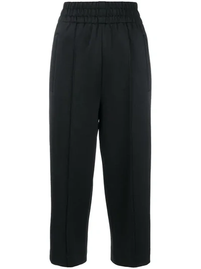 Marc Jacobs Contrast Stripes Track Trousers In 001 Black
