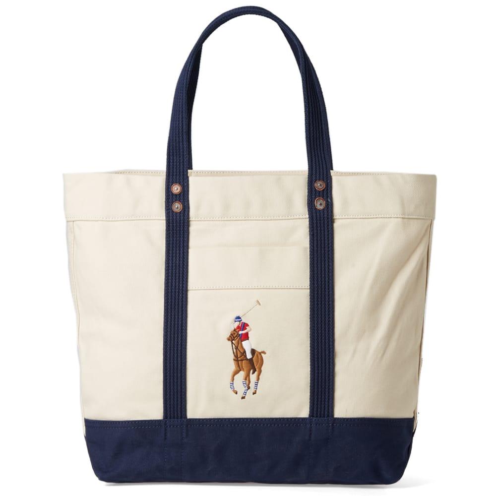 Polo Ralph Lauren Embroidered Tote Bag In Neutrals | ModeSens