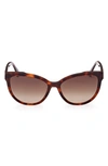 Max Mara Emme Round Plastic Sunglasses In Brown