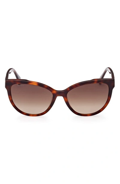 Max Mara Emme Round Plastic Sunglasses In Brown