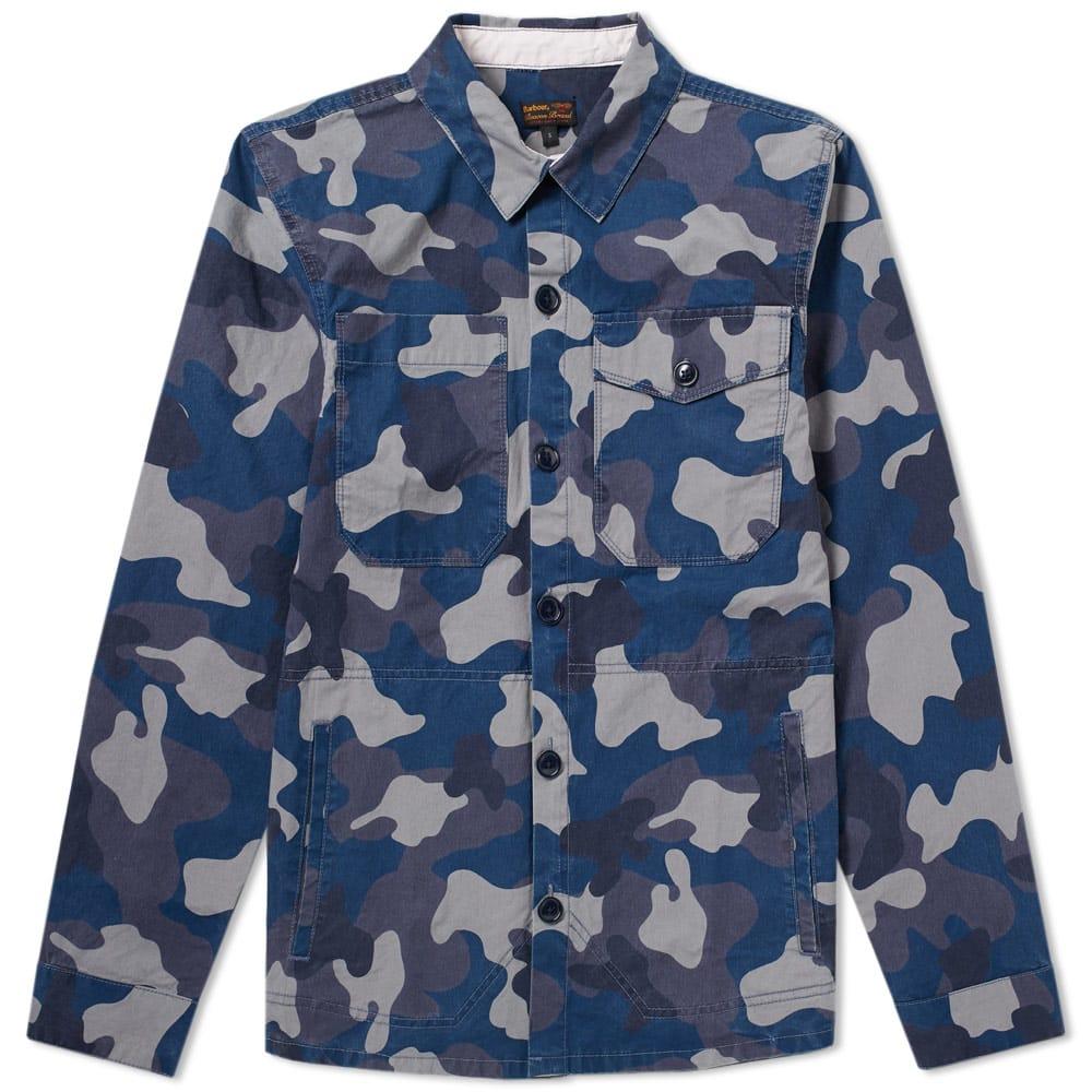barbour overshirt camo