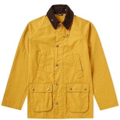 Barbour Heritage Garment Dyed Sl Bedale Jacket In Yellow | ModeSens